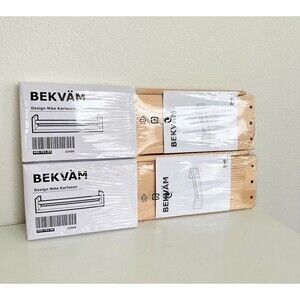 Ikea Bekvam Spice Towel Rack Birch LOT OF 2  15.75" X 3 7/8" X 3 1/2" SEALED NEW
